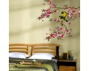 Cuckoo in the Tree Wall Stickers Birds Wall Stickers Flower Tree Wall Art For Living Room